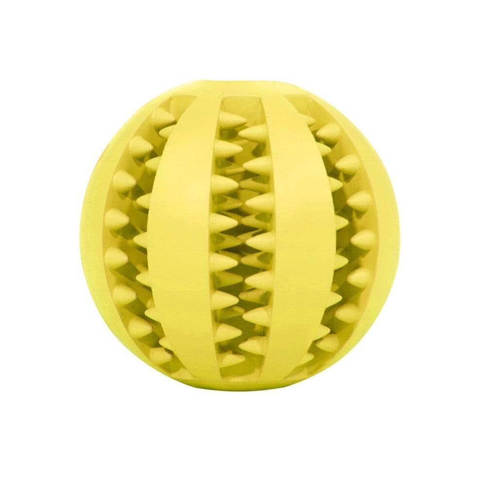 Dog Interactive Chew Cleaning Tooth Ball 0 ShoPet Yellow S