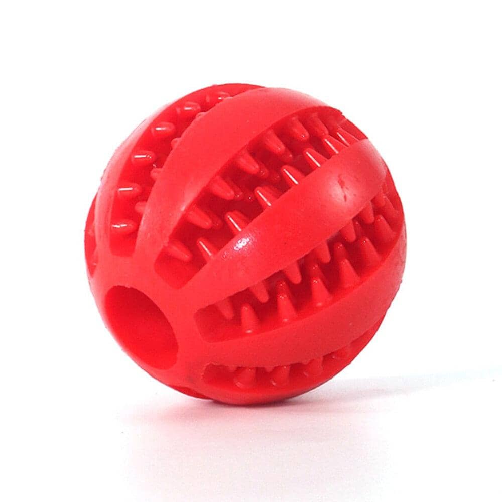 Dog Interactive Chew Cleaning Tooth Ball 0 ShoPet Red S