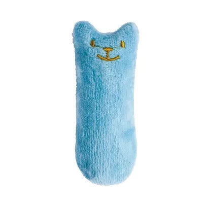 Catnip Plush Chew Toy for Cats - Interactive Squeaky Teething Toy