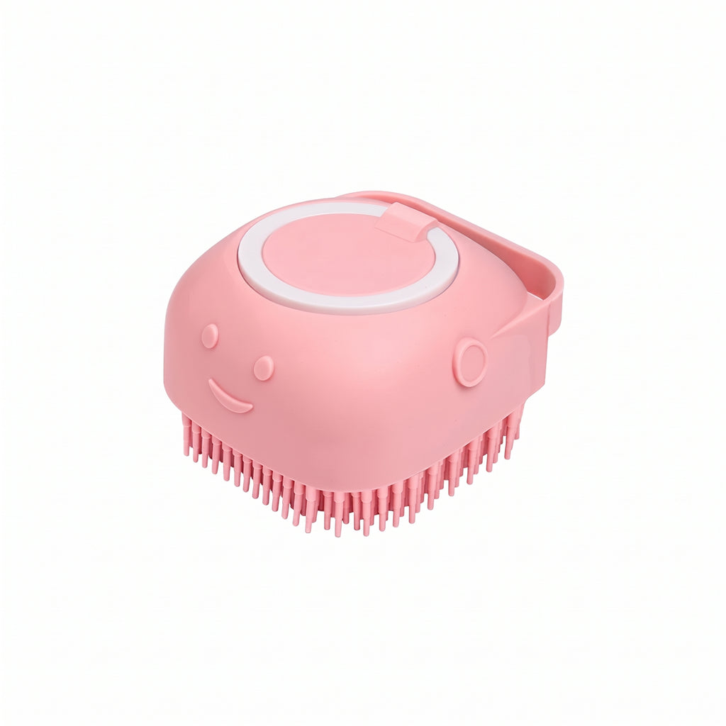 Silicone Dog & Cat Bath Brush with Shampoo Dispenser