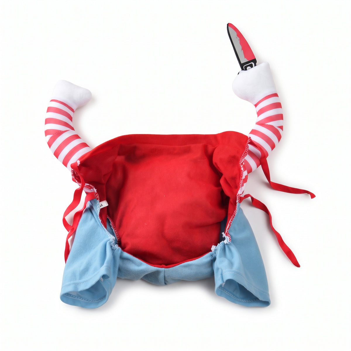Halloween Doll Costume for Cats & Small Dogs – Striped Overalls
