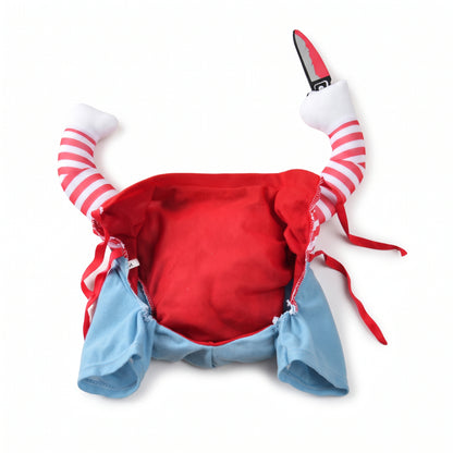 Halloween Doll Costume for Cats & Small Dogs – Striped Overalls