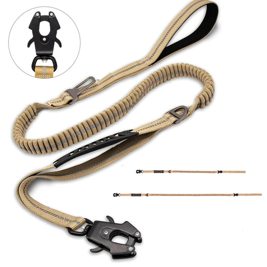 Reflective Shock-Absorbing Bungee Dog Leash