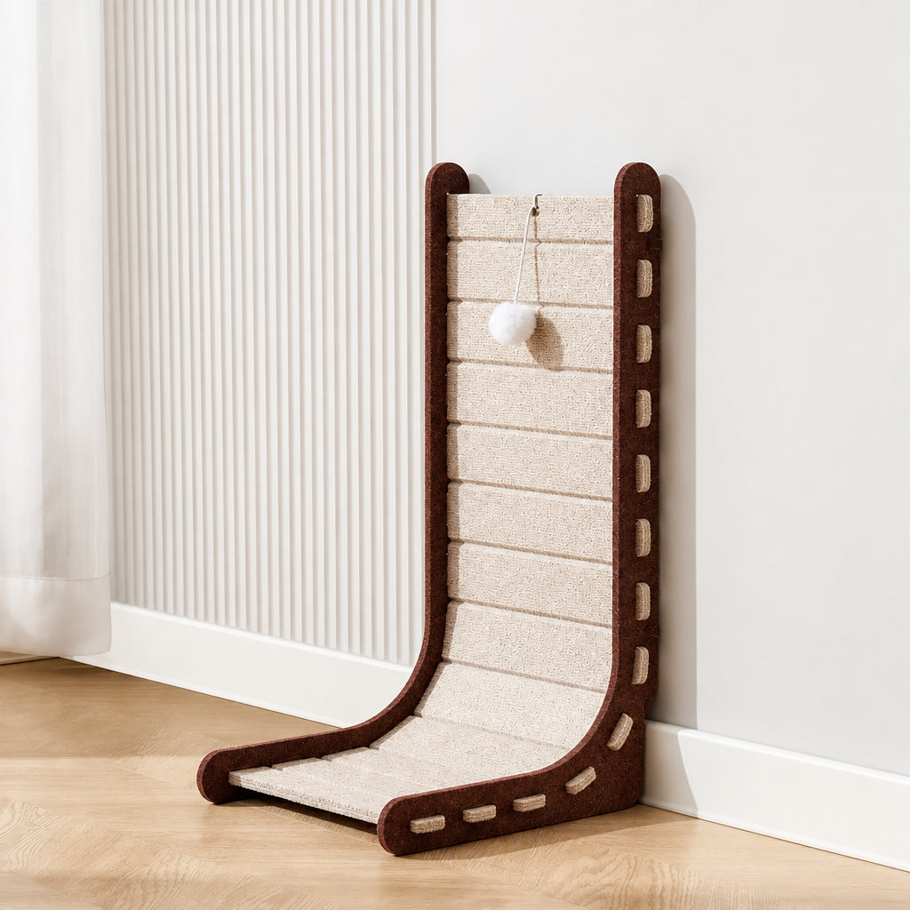 Vertical L-Shape Cat Scratching Post - Felt Climbing Frame