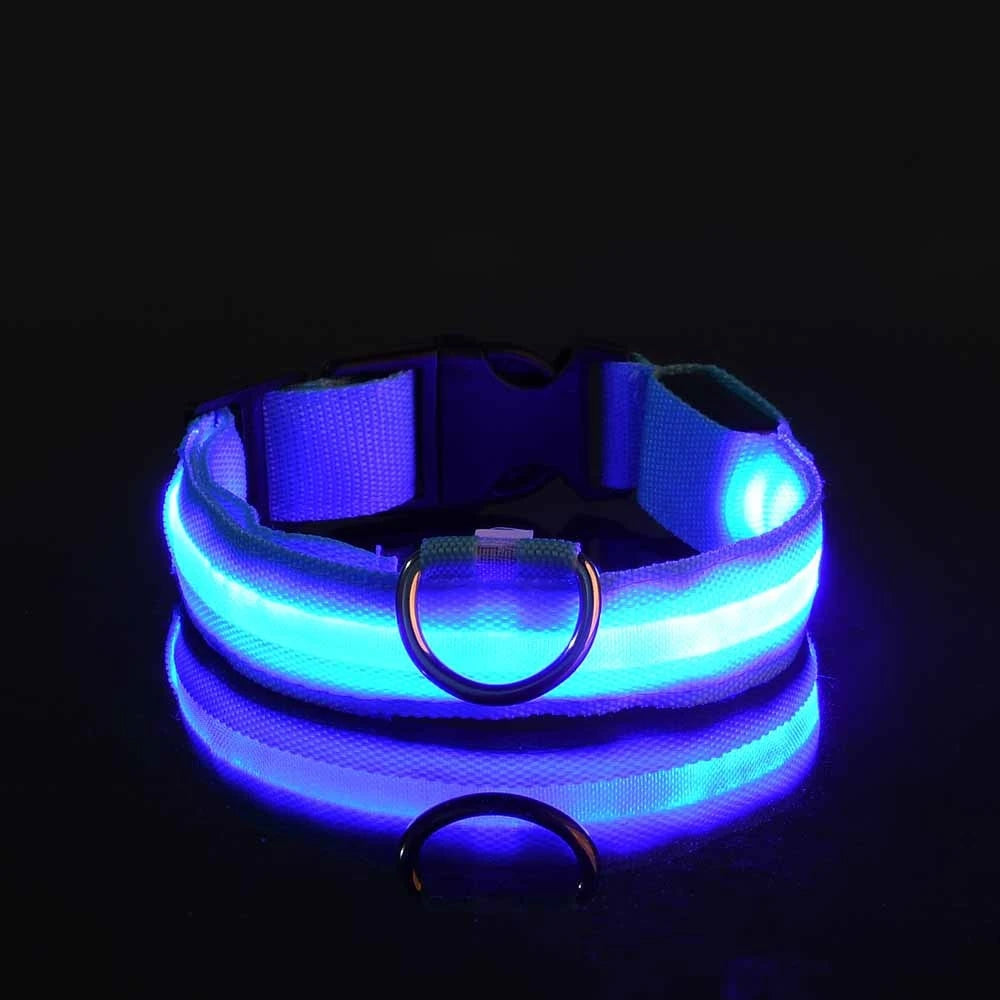 LED Dog Collar - Glow-in-the-Dark Night Safety Light
