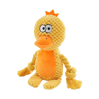 Squeaky Plush Animal Dog Toy - Chew Toy for Small Dogs