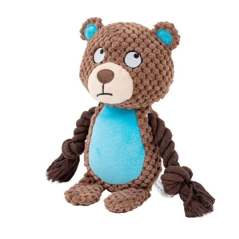 Squeaky Plush Animal Dog Toy - Chew Toy for Small Dogs