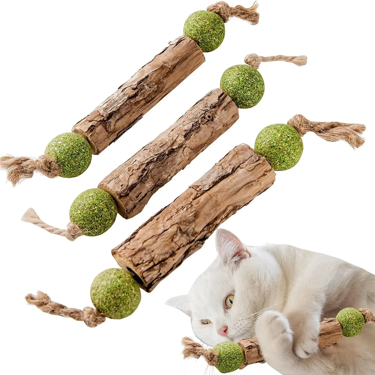 Silvervine Matatabi Dumbbell Dental Chew for Cats - Catnip Toy