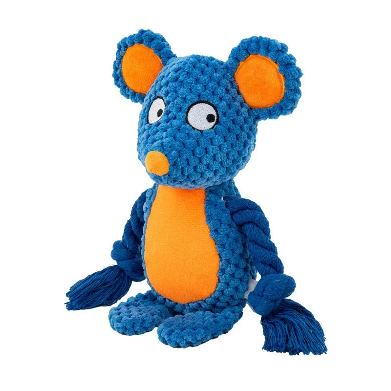 Squeaky Plush Animal Dog Toy - Chew Toy for Small Dogs