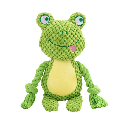 Squeaky Plush Animal Dog Toy - Chew Toy for Small Dogs