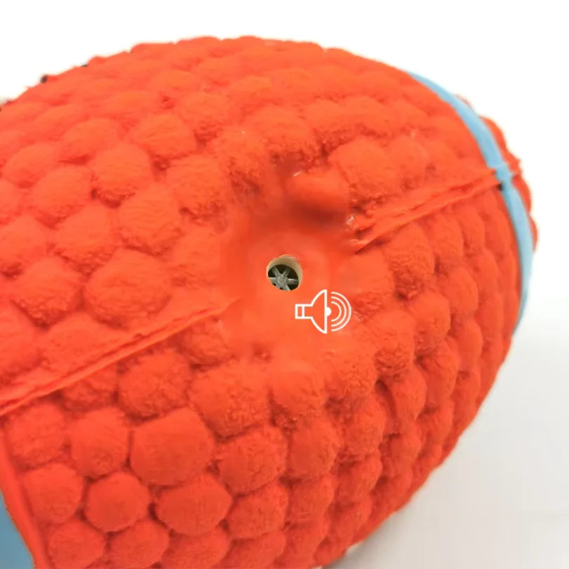 Latex Football Chew Ball - Squeaky Interactive Dog Toy