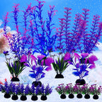 18-Piece Artificial Aquarium Plant Set - Fish Tank Decoration
