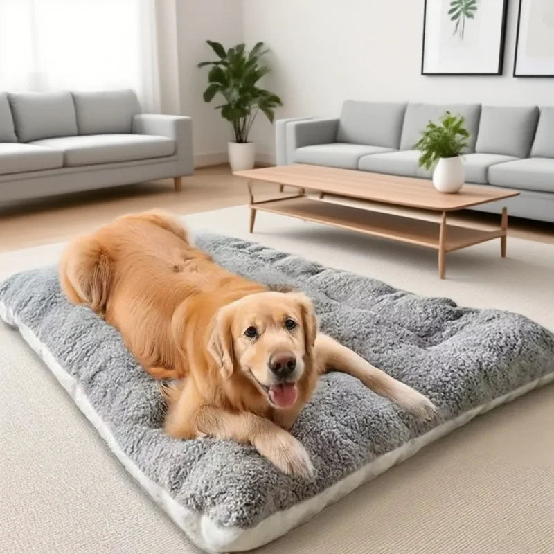 Extra Large Plush Dog Bed - Reversible Sofa Mat