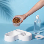 2-in-1 Pet Feeding Bowl with Automatic Water Dispenser